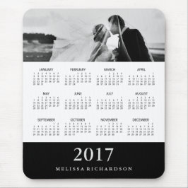 Modern Black Stripe 2017 Calendar and Photo Muismat