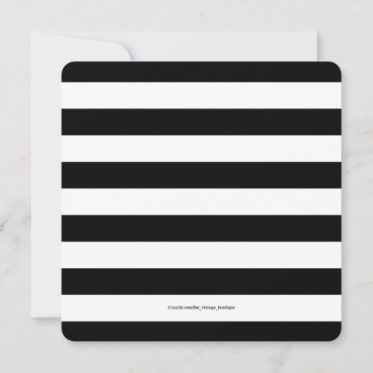 Modern Black Stripe Boys Krijtbord Baby shower Kaart (Achterkant)