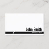 Modern Black Stripe Songwriter Visitekaartje (Voorkant)