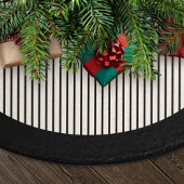 Modern Black Stripes Christmas Kerstboom Rok