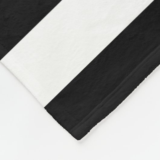 Modern Black Stripes FAUX Gold Glitz en naam Fleece Deken (Hoek)