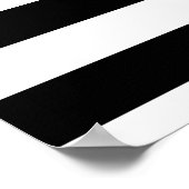 Modern Black Stripes FAUX Gold Glitz en naam Poster (Hoek)