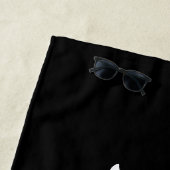 Modern Black Summer Pool Monogrammed Name Strandlaken (In situ)