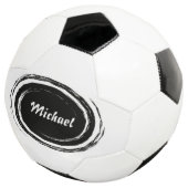 Modern Black Swirl Oval Aangepast Voetbal (Drie kwart)