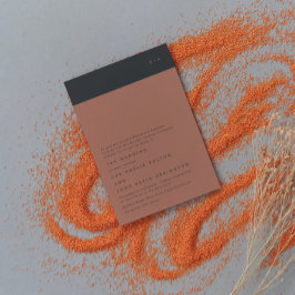 Modern Black Terracotta Budget Wedding Invite
