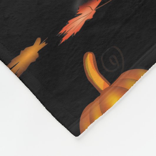 Modern Black | THANKSGIVING | Pompoen Fleece Deken (Hoek)