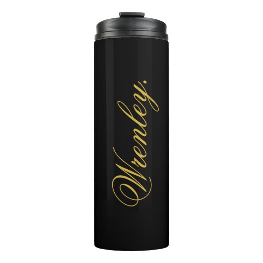 Modern Black Thermal Tumbler with Personalized Nam Thermosbeker (Voorkant)