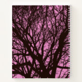 Modern Black Tree Roze Natuur Journal Notitieboek (Achterkant)