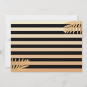 Modern Black Tropical Gold Pineapple Summer Photo Bedankkaart (Achterkant)