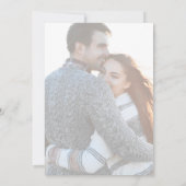 Modern Black Typografie | Faded-fotoweddenschap Kaart (Achterkant)