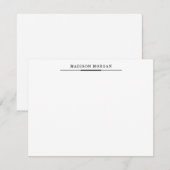 Modern Black Typografie Notitiekaartje (Voorkant / Achterkant)