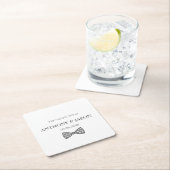 Modern Black Typography Custom Gifts Wedding Kartonnen Onderzetters (Insitu)