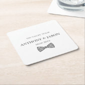 Modern Black Typography Custom Gifts Wedding Kartonnen Onderzetters (Schuin)