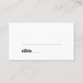 Modern Black Typography Flat Wedding Plaatskaartje (Voorkant)