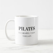 Modern Black Typography Funny Quote Pilates Koffiemok (Links)