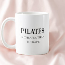 Modern Black Typography Funny Quote Pilates