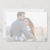 Modern Black Typography Horizontal Photo Wedding Kaart (Achterkant)