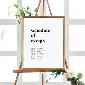 Modern Black Typography Order of Events Poster