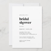 Modern Black Typography Vrijgezellenfeest Kaart (Voorkant)