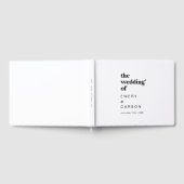 Modern Black Typography Wedding Gastenboek (Volledig)