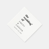 Modern Black Typography Wedding Servet (Hoek)