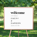 Modern Black Typography Wedding Welcome Poster<br><div class="desc">Dit moderne zwarte typografie bruiloft welkome poster is perfect voor een eenvoudige bruiloft. Het zwarte en witte minimalistische ontwerp is voorzien van een retro maar hedendaagse lettertype met een uniek roestachtig bohemen gevoel. Ideaal voor elk seizoen. Houd het minimaal, zoals is, of voeg uw eigen grafiek en kunstwerk toe. Pas...</div>