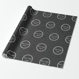 Modern Black Uw logo hier bedrijf Cadeaupapier