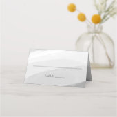 Modern Black Waterverf foto bruiloft gevouwen Plaatskaartje (Achterkant)