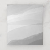 Modern Black Waterverf foto bruiloft gevouwen Plaatskaartje (Binnenkant ongevouwen)