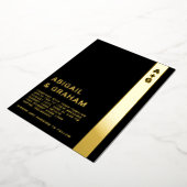 Modern Black Wedding Folie Invitation Folie Uitnodiging (Gedraaid)