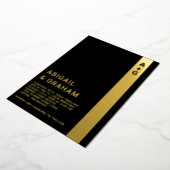 Modern Black Wedding Folie Invitation Uitnodiging (Gedraaid)