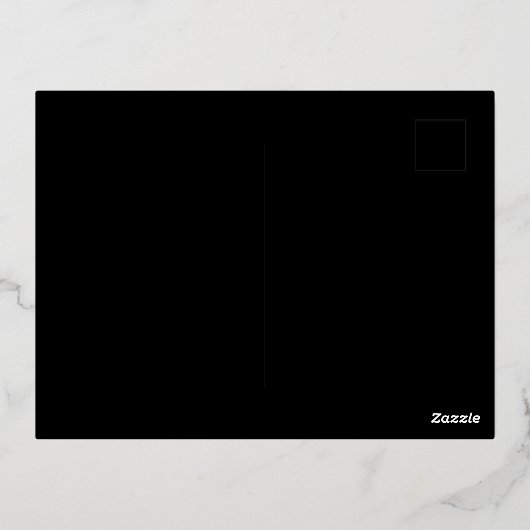 Modern Black Wedding Photo Save the Date Gold Folie Uitnodiging Briefkaart (Achterkant)