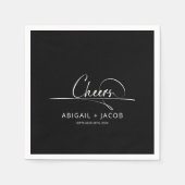 Modern Black Wedding Servet (Voorkant)