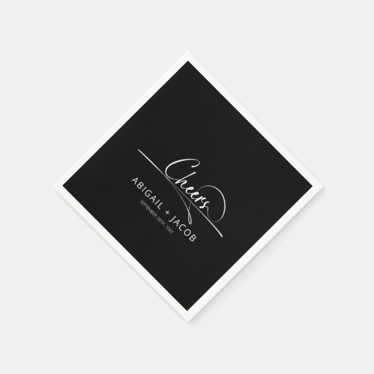 Modern Black Wedding Servet (Hoek)