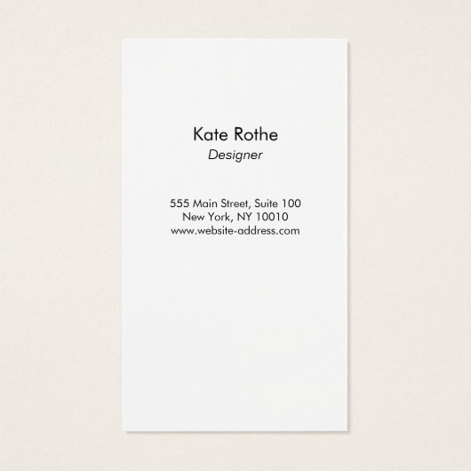 Modern Black White Abstract Splatter Visitekaartje (Achterkant)