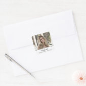 Modern Black White Afstuderen Envelope Seal Vierkante Sticker (Envelop)