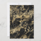 Modern Black, White and Gold Marble Sweet 16 Kaart (Achterkant)