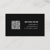 Modern Black & White Architectural Engineer Visitekaartje (Achterkant)