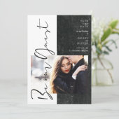 Modern Black & White Be Our Guest Photo Couple (Staand voorkant)