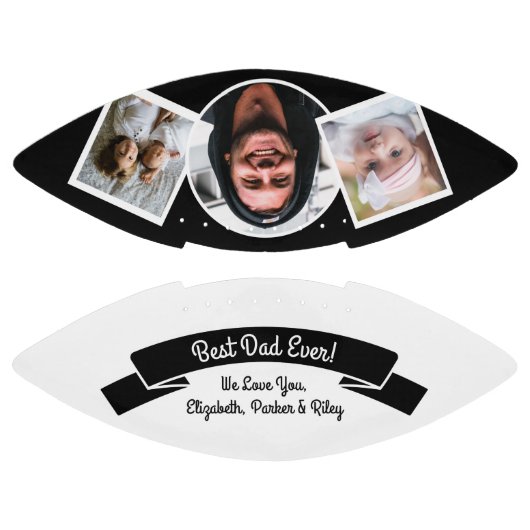 Modern Black White Best Pap Oog 3 Foto Collage American Football (Panelen)