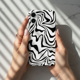 Modern Black & White Bi-Color Case for iPhone 16 