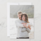 Modern Black White Botanical Script Vellum 2 Foto Kaart (Achterkant)