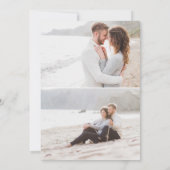 Modern Black White Botanical Script Vellum 3 Foto Kaart (Achterkant)