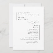 Modern Black & White Bride Parents Wedding Kaart (Voorkant)