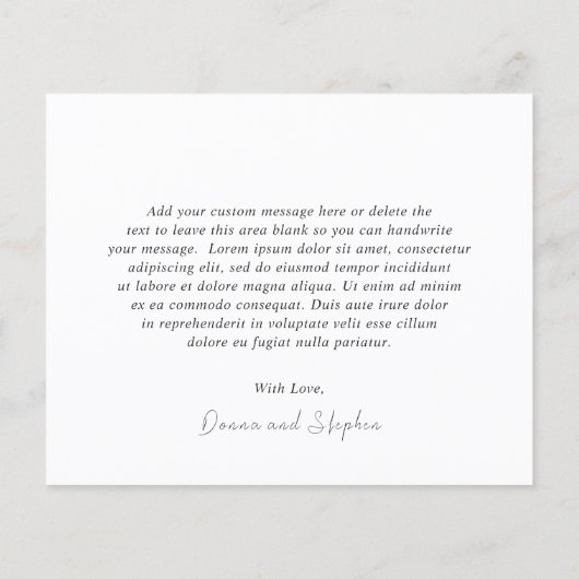 Modern Black White Budget Weddenschap Hartelijk da (Achterkant)