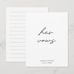 Modern Black White Calligraphy Weduwen haar stem