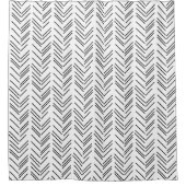 Modern Black White Chevron Pattern Douchegordijn (Voorkant)