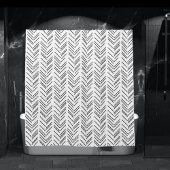 Modern Black White Chevron Pattern Douchegordijn