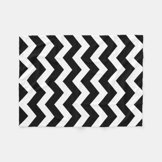 Modern Black White Chevron Pattern Fleece Deken (Voorkant (Horizontaal))