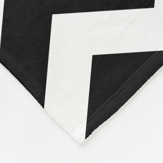Modern Black White Chevron Pattern Fleece Deken (Hoek)